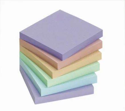 Jegyzettömb öntapadó, 75x75mm, 6 x100lap, Info Notes, pastell mix, kék, zöld, rózsa