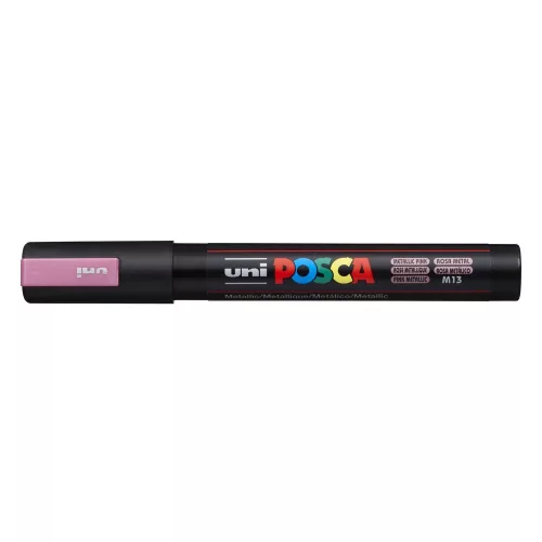 Dekormarker 1,8-2,5mm, Uni Posca PC-5M metál rózsaszín