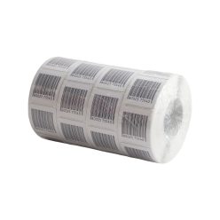   Etikett címke áruvédelmi (RF címke) álvonalkóddal 40x40mm, tekercses 1000 címke/tekercs