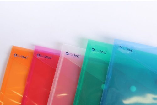 Irattartó tasak A5, PP patentos Bluering® transzparens zöld