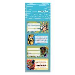 Füzetcímke 12db-os, Gamer, vegyes minták, Nebulo