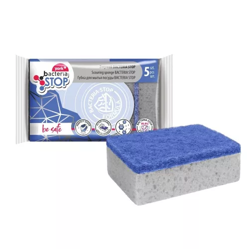 Mosogatószivacs 5 db/csomag Baktérium Stop York_034040