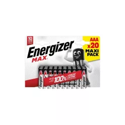 Elem AAA mikro LR03 Max 20 db/csomag, Energizer