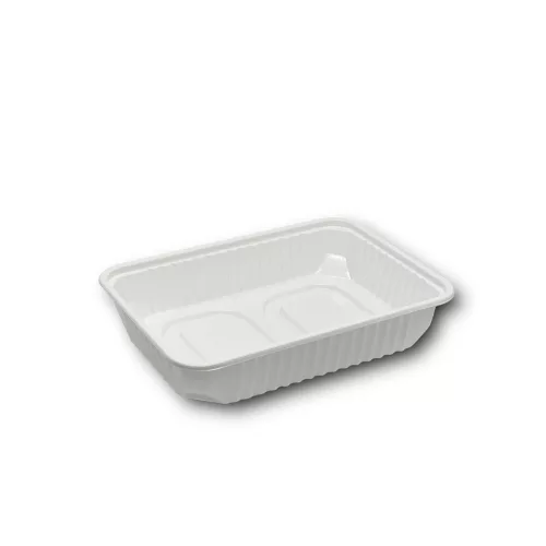 Elviteles doboz alj, szögletes 500 ml PP 50 db/csomag, fehér