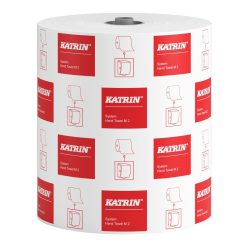   Kéztörlő 2 rétegű tekercses átmérő: 19 cm 190 lap/200 m/tekercs 6 tekercs/karton System Katrin_97425 fehér