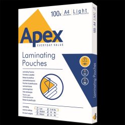 Lamináló fólia A4, 80 mic. 100 db/doboz, Apex Light
