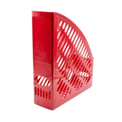 Iratpapucs 8cm, műanyag, 80x320x250mm, ARK piros