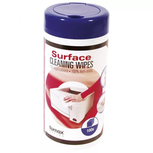 Műanyag tisztító kendő számítástechnikai eszközökhöz, Fornax 100 db/doboz,