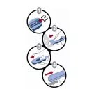 Iratcsíptető fűzőgép + kapocs Ico Magic clipper