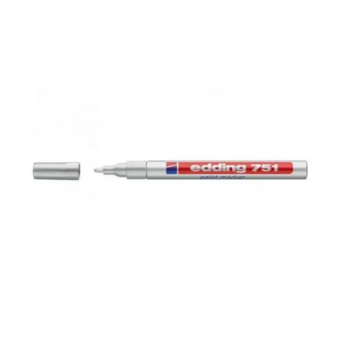 Lakkmarker 1-2mm, kerek Edding 751 ezüst