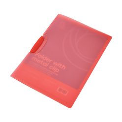   Gyorsfűző klip mappa A4, műanyag 30laphoz műanyag klippes Bluering® piros