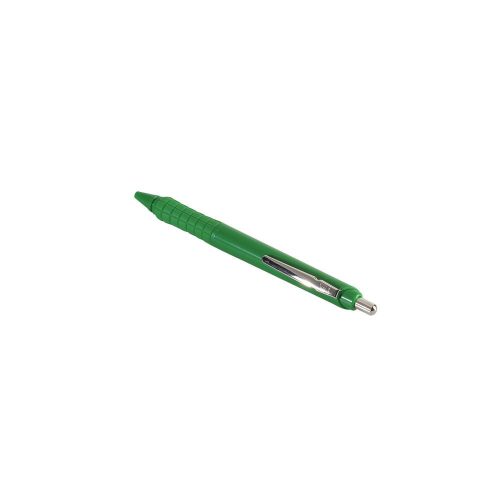 Golyóstoll nyomógombos 0,8mm, műanyag zöld test Apollo K, írásszín zöld