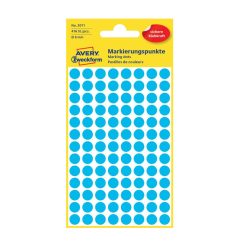   Etikett címke, o8mm, jelölésre, 104 címke/ív, 4 ív/doboz, Avery kék