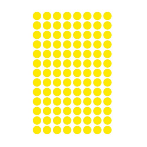 Etikett címke, o8mm, jelölésre, 104 címke/ív, 4 ív/doboz, Avery sárga