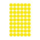 Etikett címke, o12mm, jelölésre, 54 címke/ív, 5 ív/doboz, Avery sárga