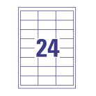 Etikett címke, 64,6 x33,8mm, univerzális, 24 címke/ív, 100 ív/doboz, Avery fehér