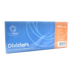   Elválasztócsík, karton 190g. 10,5x24cm, 100 db/csomag, Bluering® kék