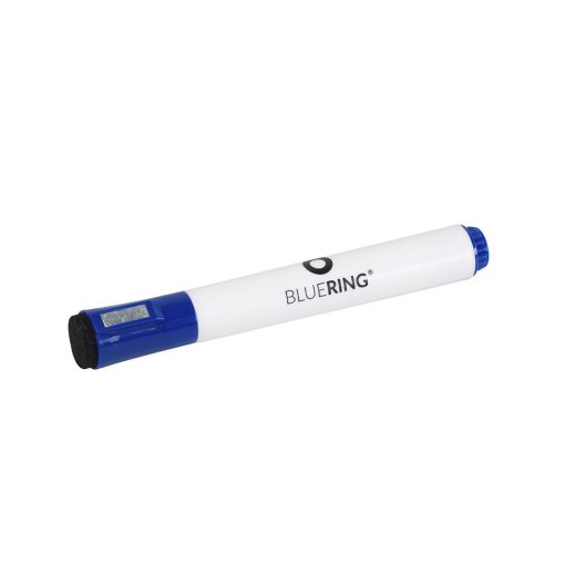 Táblamarker 3mm, mágneses, táblatörlővel multifunkciós Bluering® kék