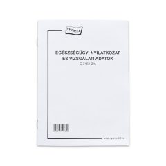   Egészségügyi nyilatkozat és vizsgálati adatok 8 lapos füzet