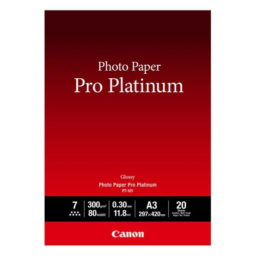 Canon A/4 pro platinium papír PT101 20ív (Eredeti) 