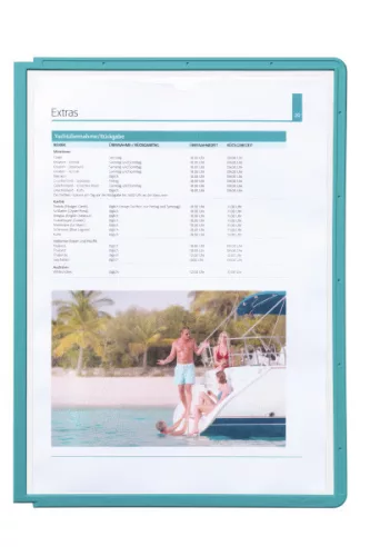 Bemutatótábla panel, A4, 5 db/csomag, Durable Sherpa zöld