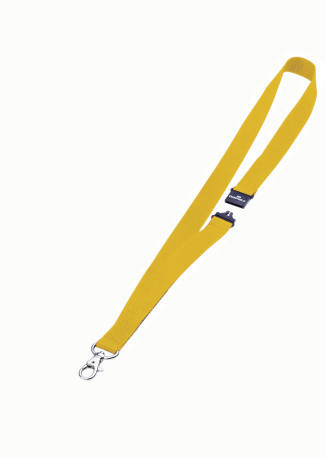 Textil szalag Durable karabinerrel, 10 db/csomag, sárga