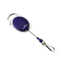   Névjegykártyatartó kihúzható karabineres, Durable with Snap Hook sötétkék