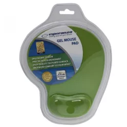 Egérpad csuklótámasszal, géltöltésű, Esperanza zöld