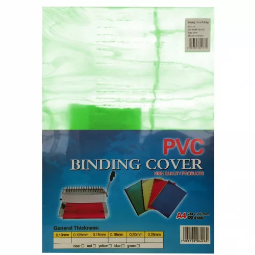 Előlap, A4, 200 micron 100 db/csomag, Bluering® áttetsző zöld