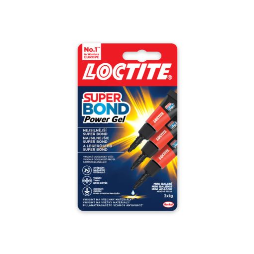 Pillanatragasztó 3x1g Loctite Super Bond Power Gél Mini Trio
