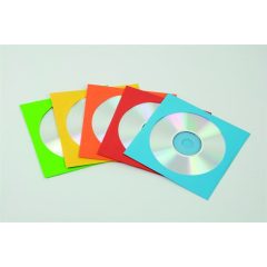 CD/DVD boríték, papír, ablakos, FELLOWES, vegyes színek