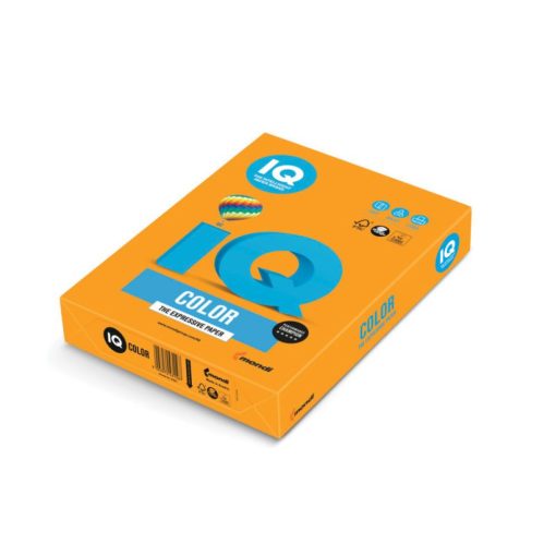 Másolópapír, színes, A4, 80g. IQ OR43 500ív/csomag, intenzív narancs