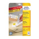 Etikett címke, 45,7 x21,2mm, univerzális visszaszedhető, 48 címke/ív, 25 ív/doboz, Avery fehér