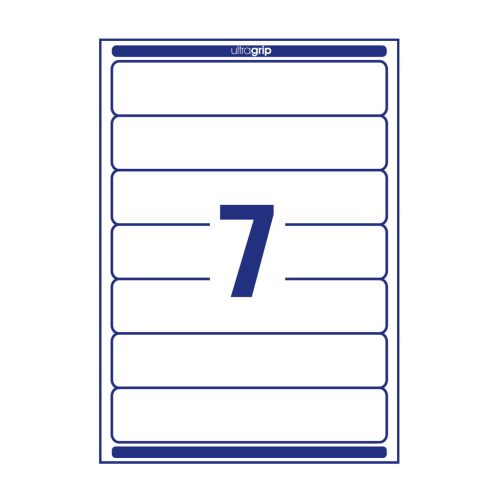 Etikett címke, 192 x38mm, iratrendezőre 7 címke/ív, 100 ív/doboz, Avery fehér