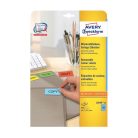 Etikett címke, 45,7 x21,2mm, univerzális visszaszedhető, 48 címke/ív, 20 ív/doboz, Avery kék