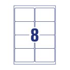 Etikett címke, 99,1 x67,7mm, ultra ellenálló 8 címke/ív, 10 ív/doboz, Avery fehér