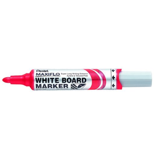 Táblamarker 2,5mm, kerek hegyű, Pentel Maxiflo piros