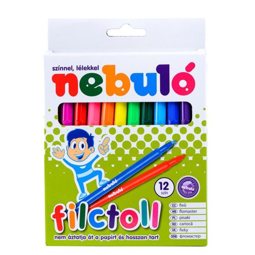 Rostirón, filctoll készlet, vízbázisú Nebulo 12 klf. szín