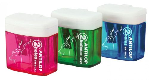 Hegyező 2 lyukú műanyag tartályos Antilop SH-5022